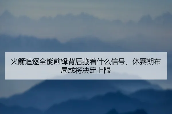 火箭追逐全能前锋背后藏着什么信号，休赛期布局或将决定上限 | kaiyun